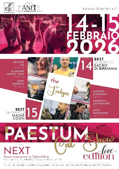 III Esposizione Internazionale Felina - "Paestum Cat Show - Love Edition"