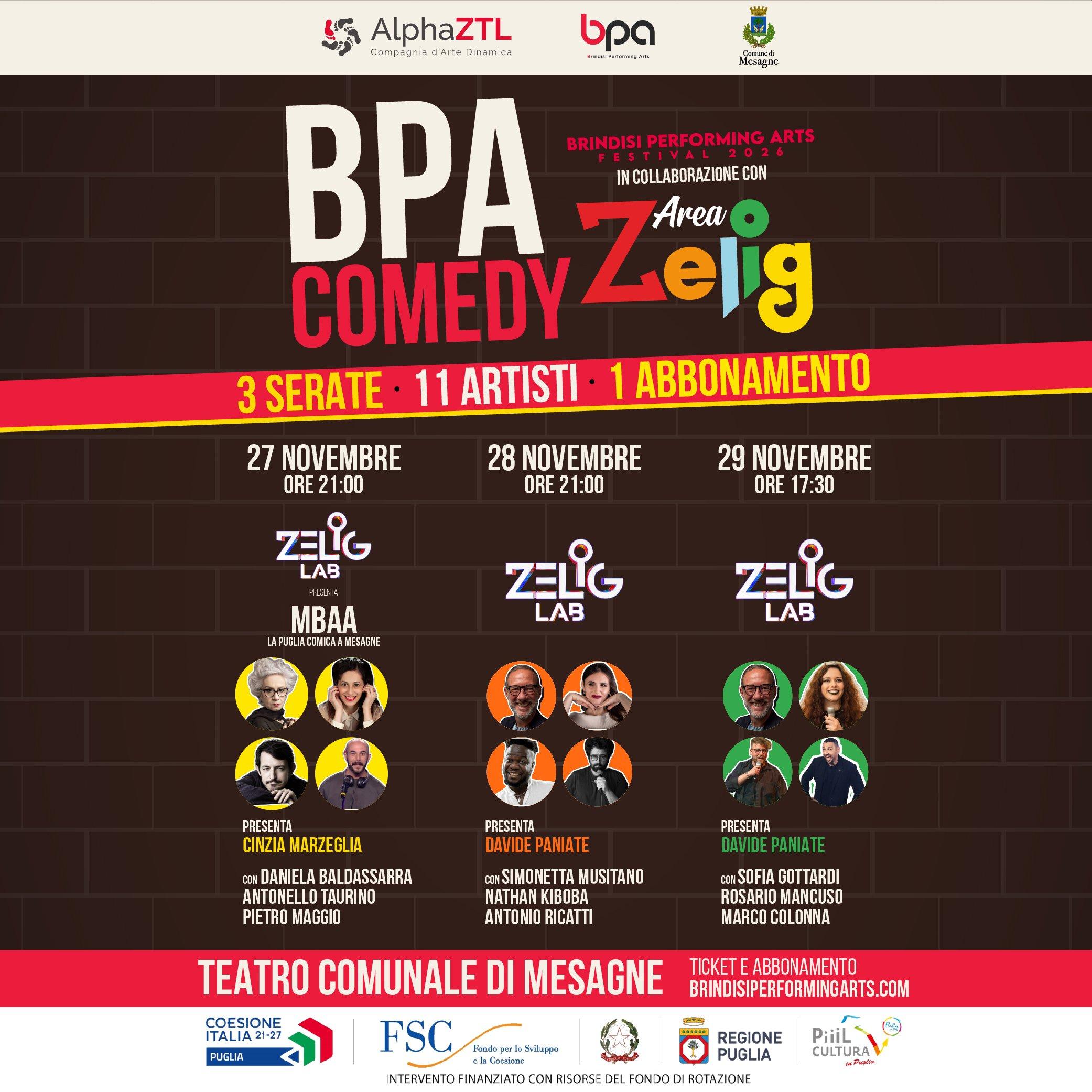 BPA Comedy 2026: Abbonamento 3 serate