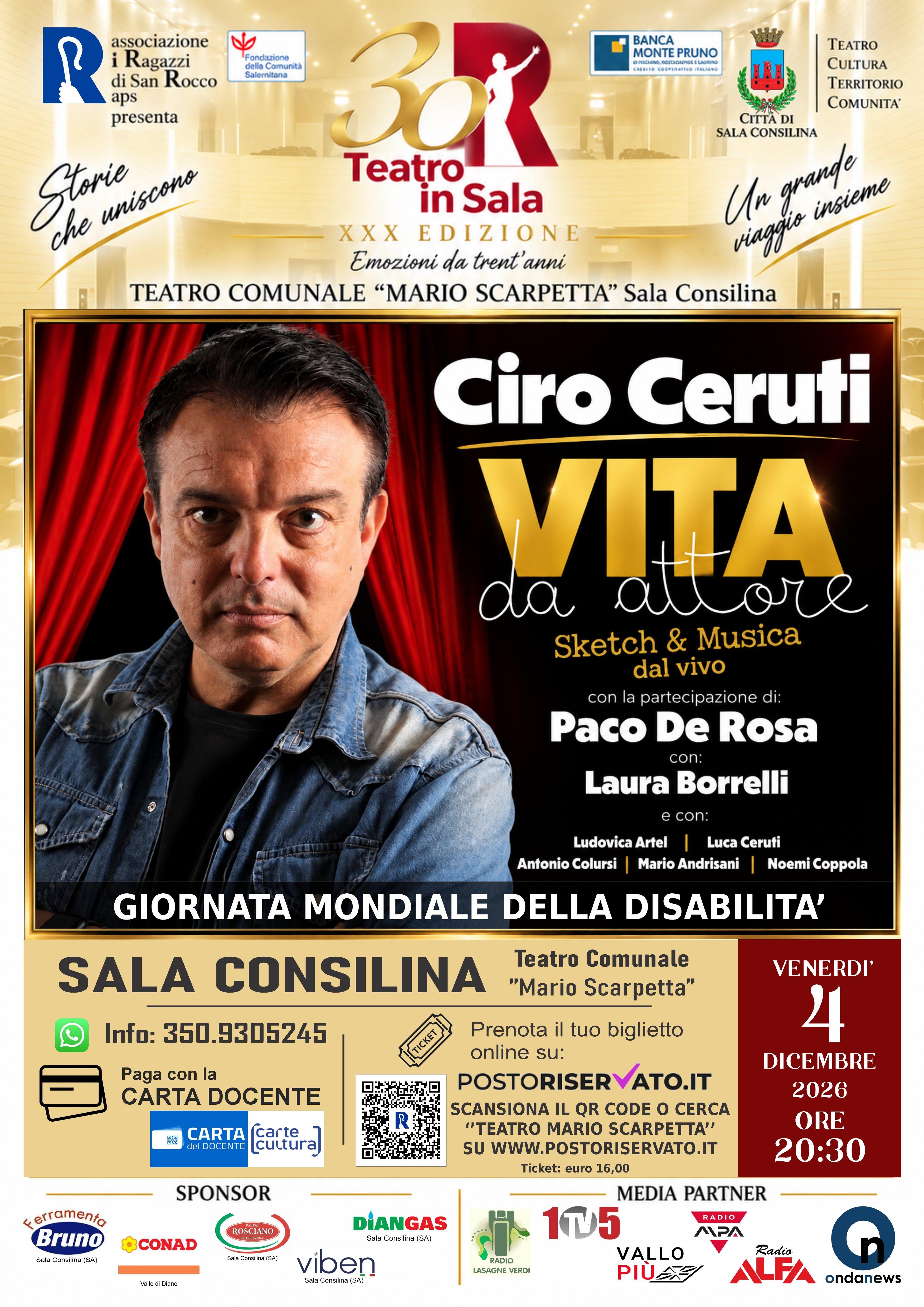 Ciro Ceruti - Vita da Attore