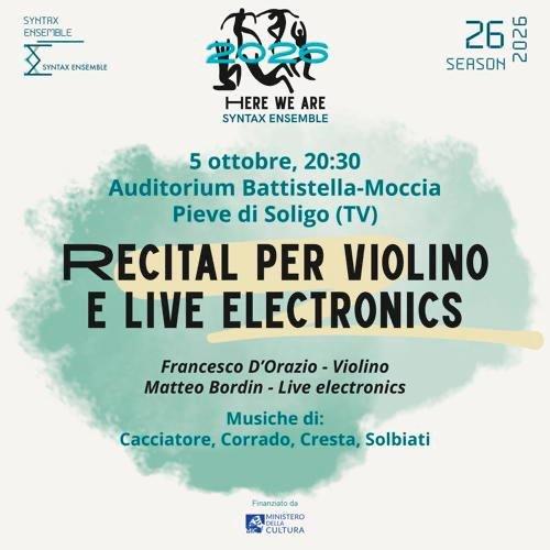 Recital per violino e live electronics